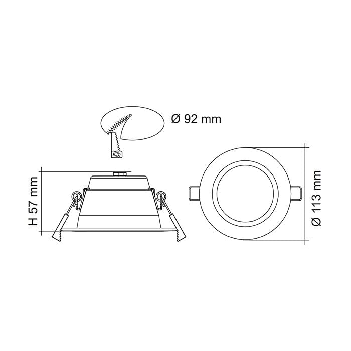 Premier 10w LED Downlight White