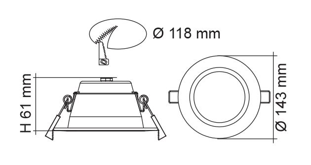 Premier 14w LED Downlight White