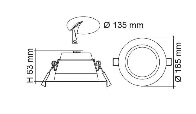 Premier 13w/18w LED Downlight White