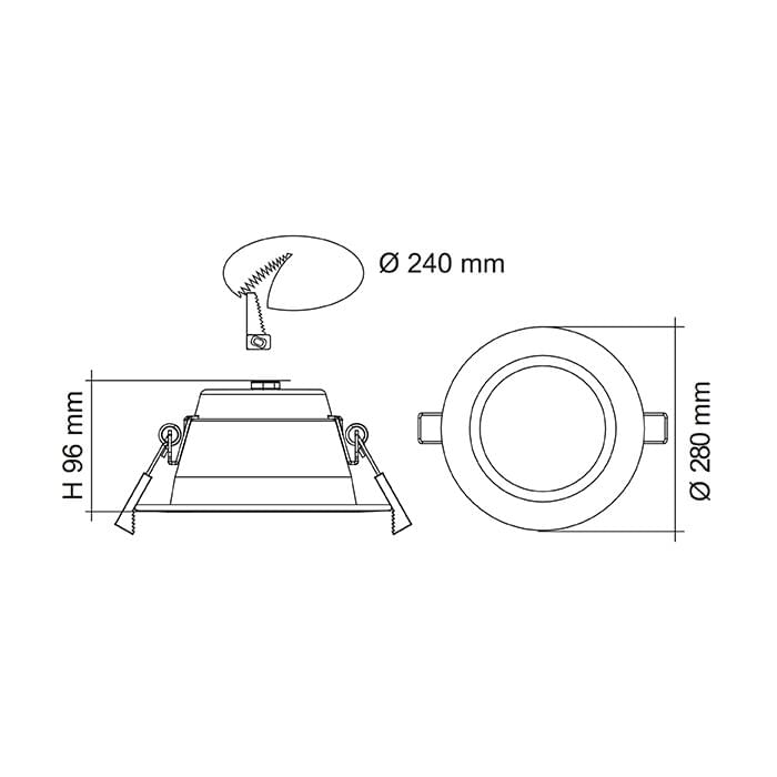 Premier 18w/40w LED Downlight White