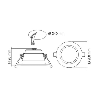 Premier 18w/40w LED Downlight White