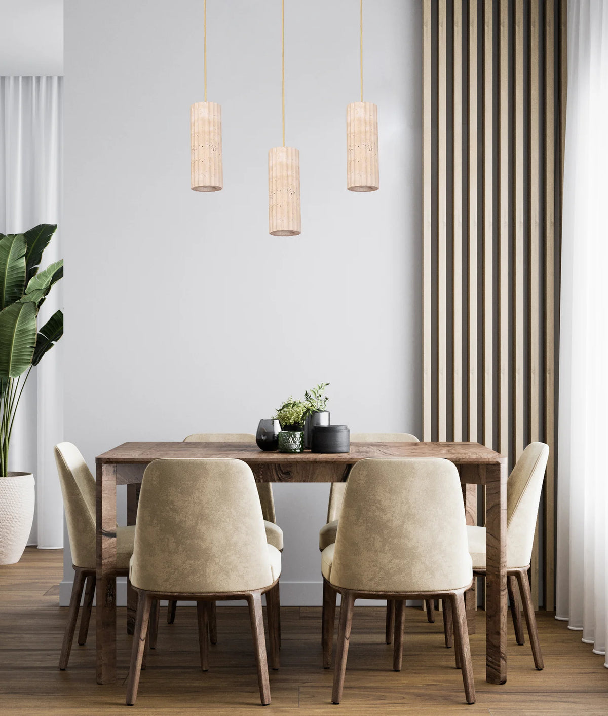 Sagitta Beige Travertine Pendant