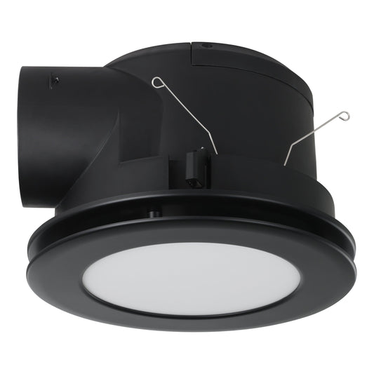 Samba Exhaust Fan Round Black with LED Light