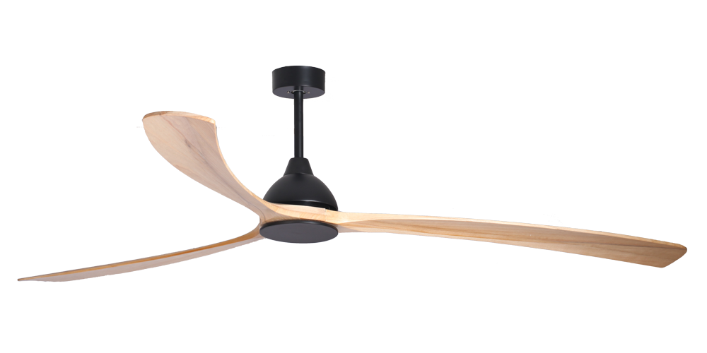 Sanctuary 86" DC Ceiling Fan Black & Natural