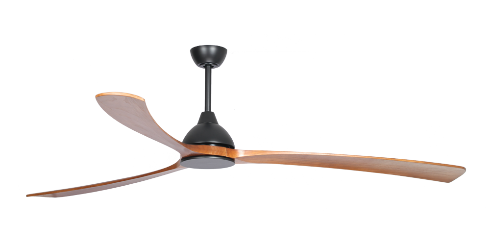 Sanctuary 92" DC Ceiling Fan Black & Teak