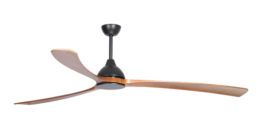 Sanctuary 92" DC Ceiling Fan Black & Teak