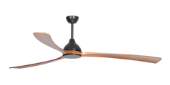 Sanctuary 70" DC Ceiling Fan Black & Teak