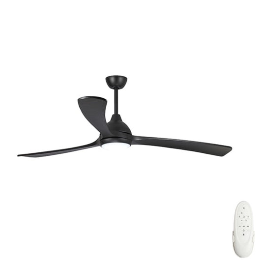 Sanctuary 86" DC Ceiling Fan with LED Light Black