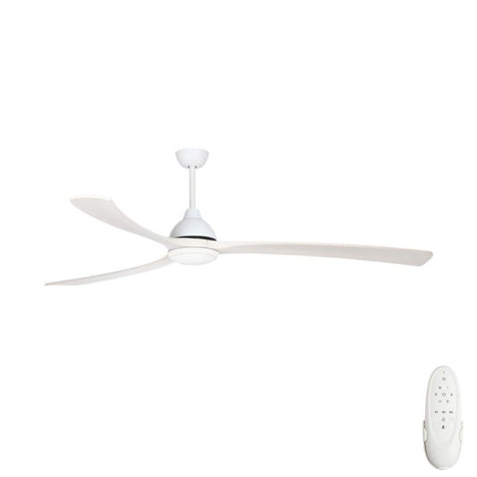 Sanctuary 92" DC Ceiling Fan with LED Light White