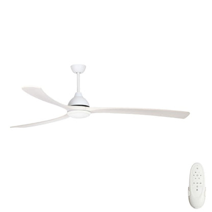 Sanctuary 86" DC Ceiling Fan with LED Light White