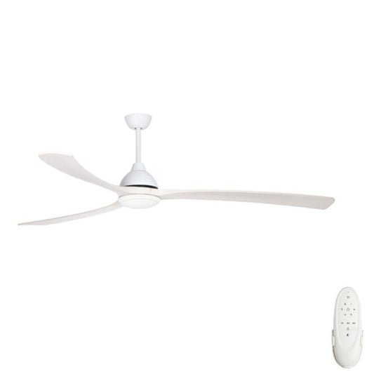 Sanctuary 86" DC Ceiling Fan with LED Light White