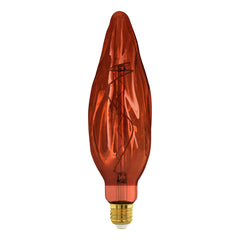 Small Copper LED Flame Globe 4w E27