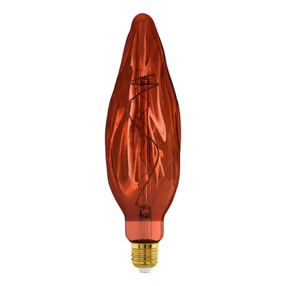 Small Copper LED Flame Globe 4w E27