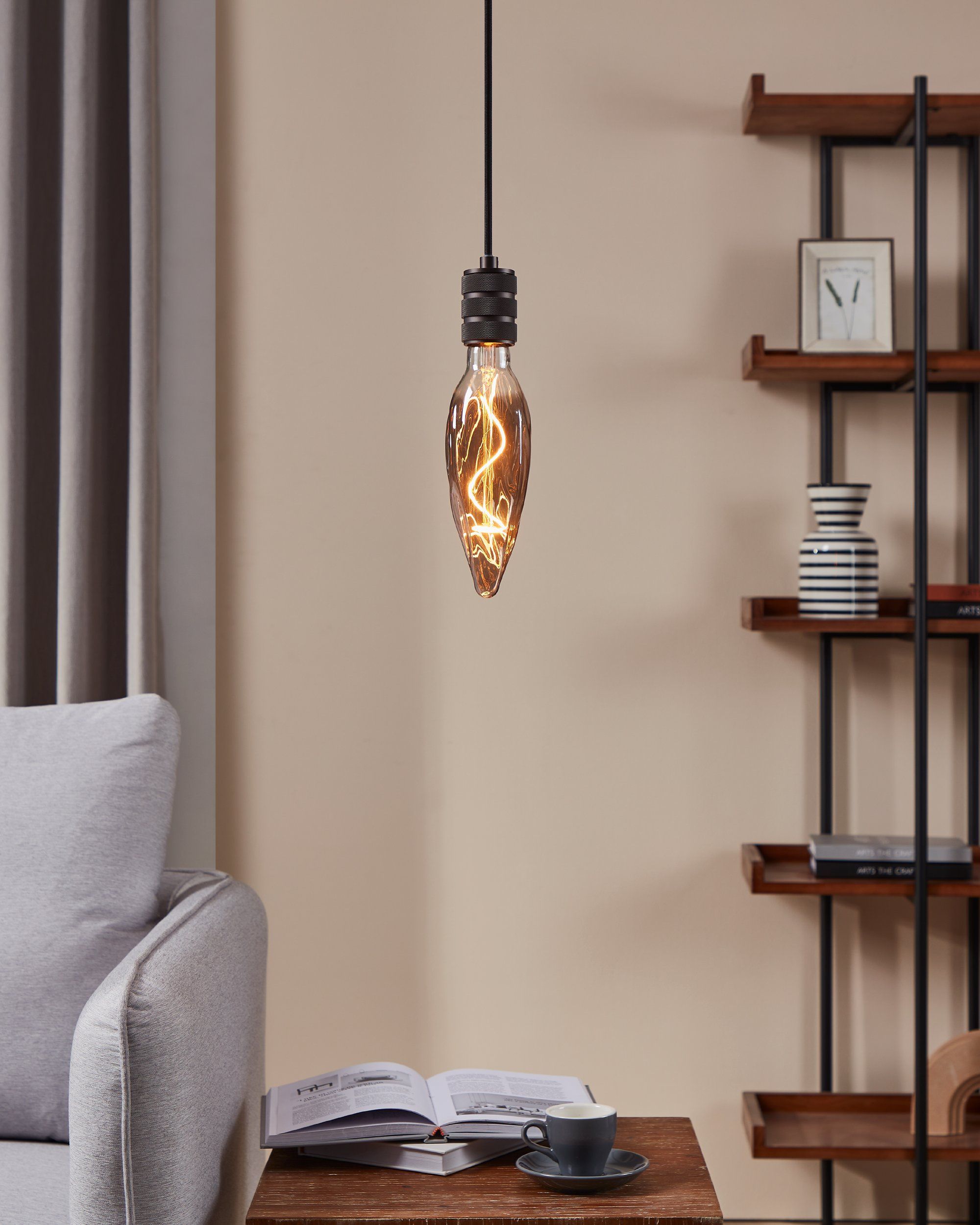 Small Smoke LED Flame Globe 4w E27