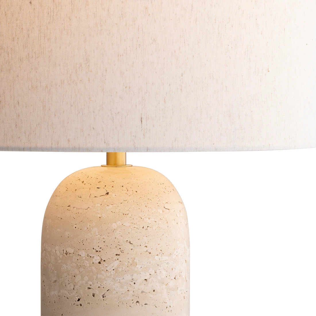 Soren Travertine Table Lamp & Shade