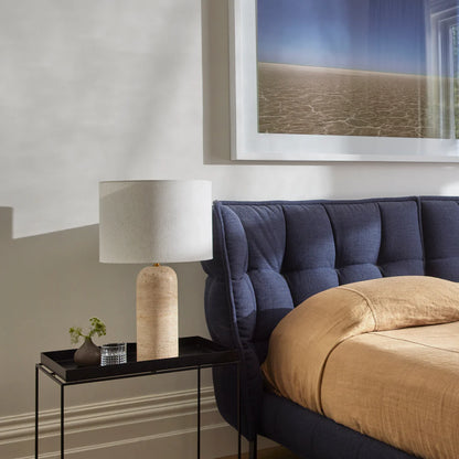 Soren Travertine Table Lamp & Shade