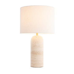 Soren Travertine Table Lamp & Shade