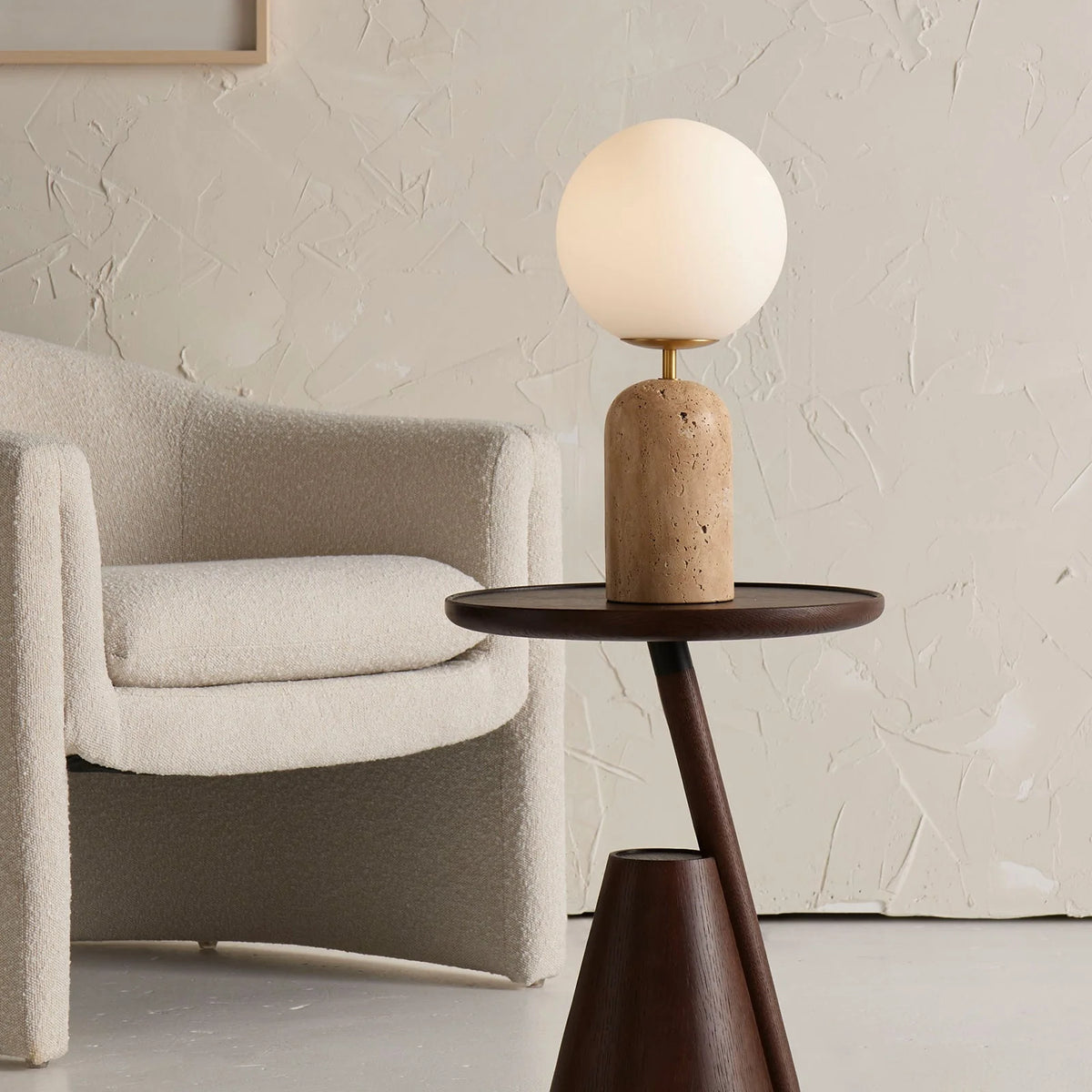 Soren Travertine Desk Lamp