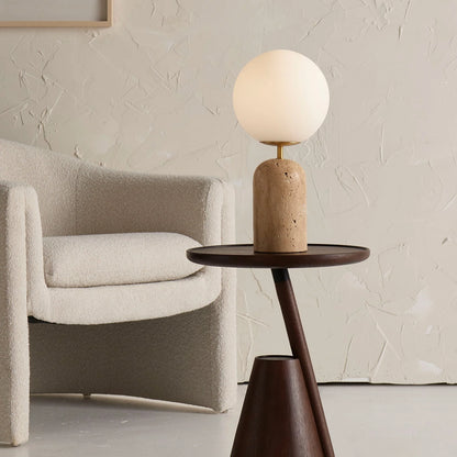 Soren Travertine Desk Lamp