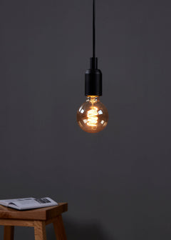 LED Amber Spiral G80 4W E27 Warm White Globe