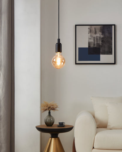 LED Amber Spiral G95 4W E27 Warm White Globe
