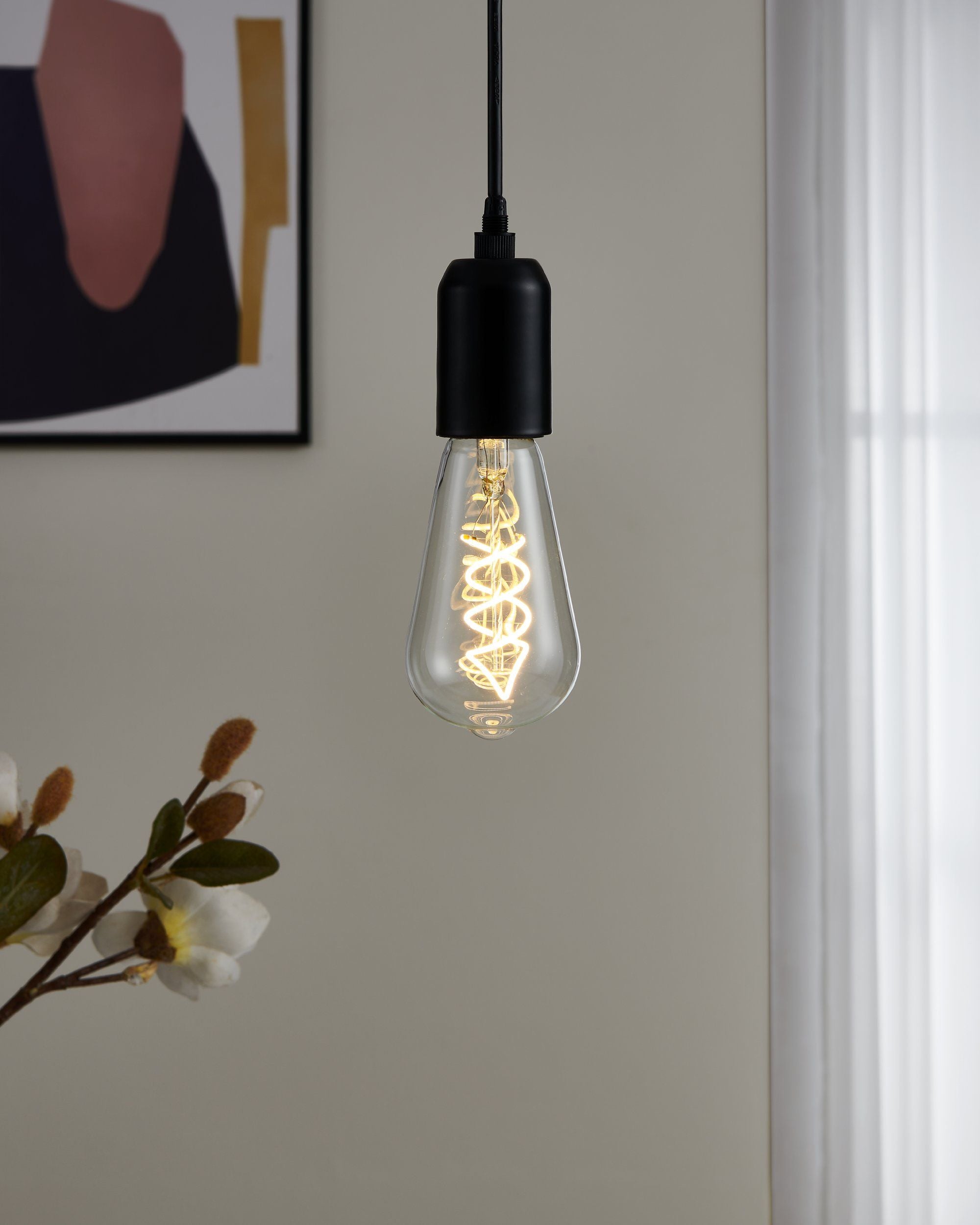 LED Spiral ST64 7W E27 Warm White Globe