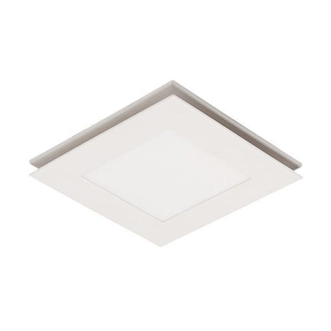 Flow 295 Exhaust Fan Square with LED Light White