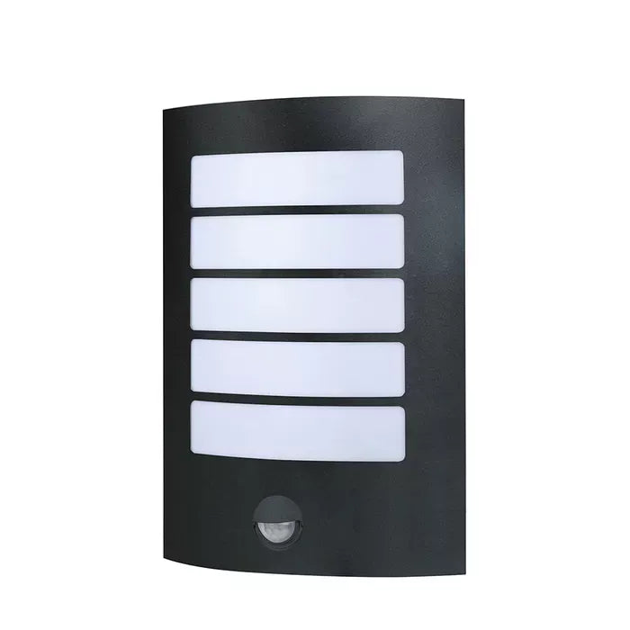 Stark Exterior LED Wall Light Black with Sensor