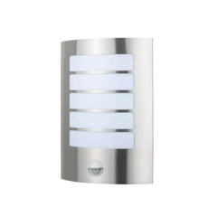 Stark Exterior LED Wall Light Stainless Steel with Sensor