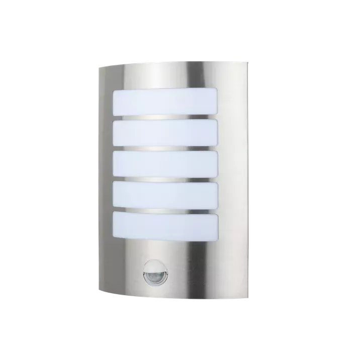 Stark Exterior LED Wall Light Stainless Steel with Sensor