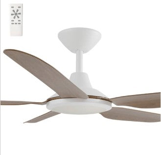 Storm 48" DC Ceiling Fan White & Koa with LED Light