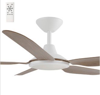 Storm 56" DC Ceiling Fan White & Koa with LED Light