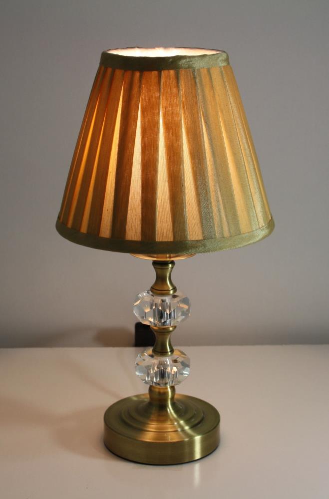 Crystal Touch Table Lamp Antique Brass