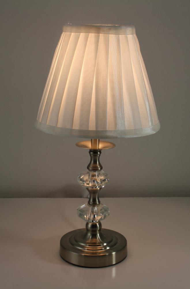 Crystal Touch Table Lamp Satin Chrome