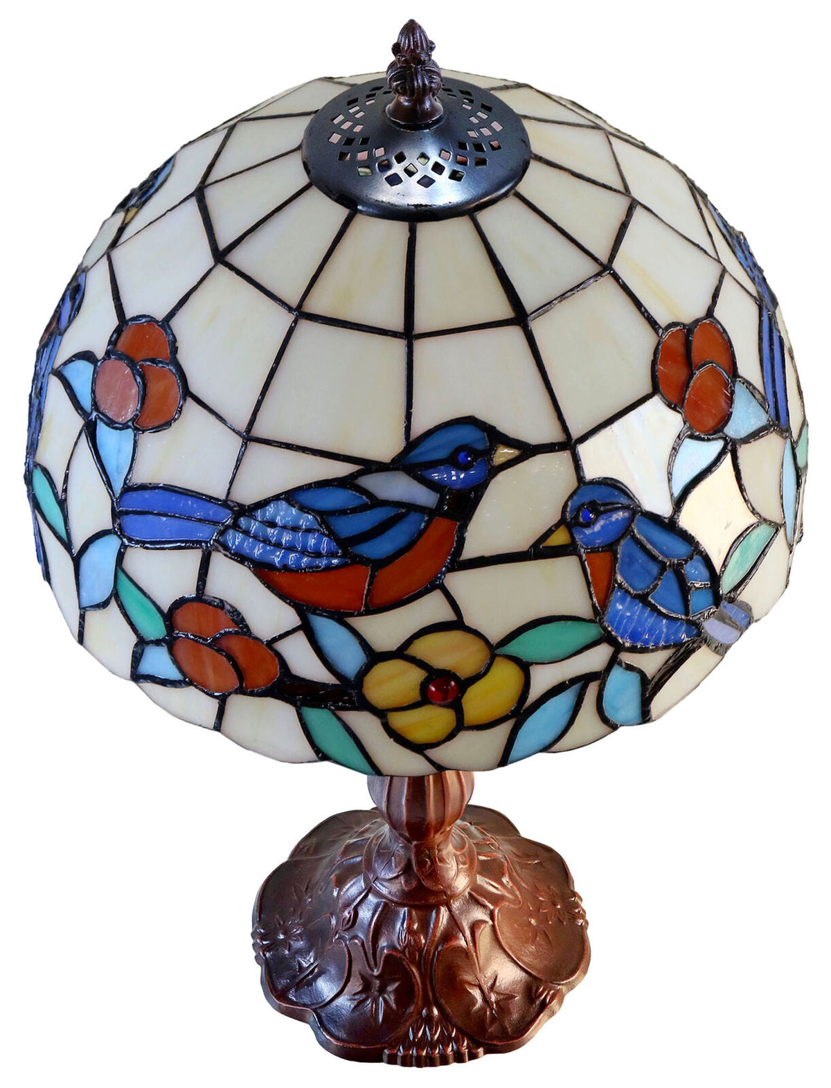 Tori Bluebird Leadlight Table Lamp