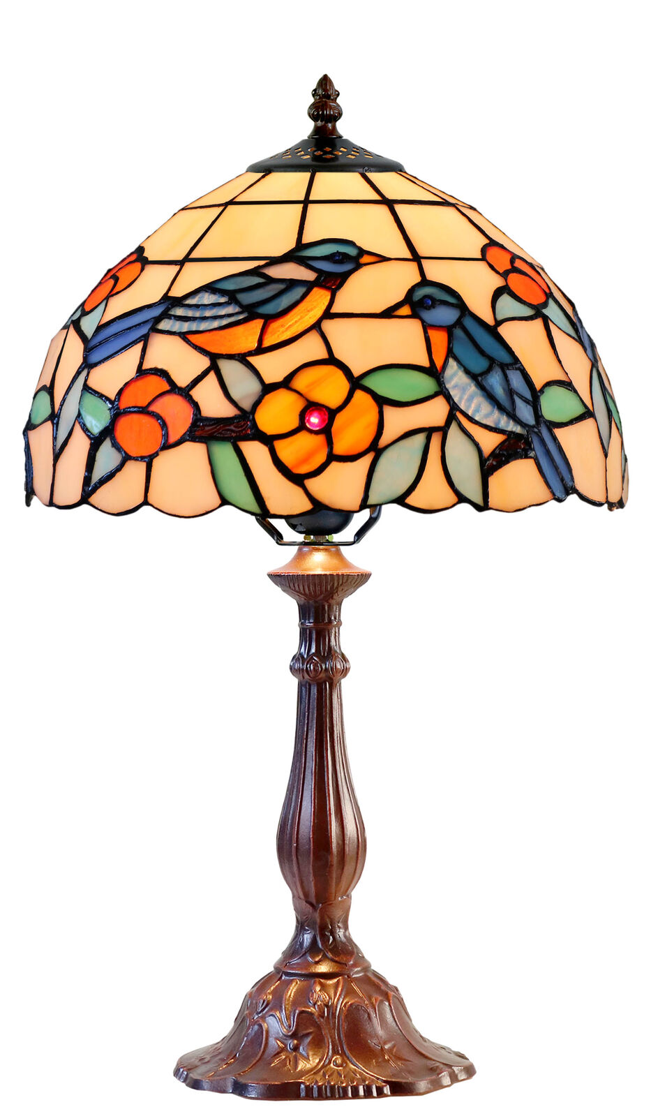 Tori Bluebird Leadlight Table Lamp