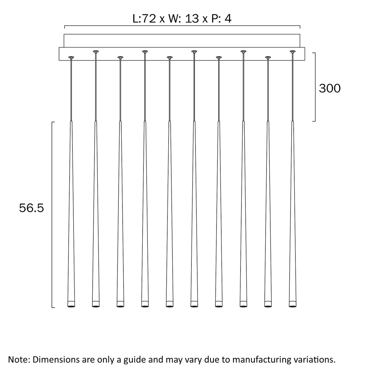 Trina 10LT Bar Pendant