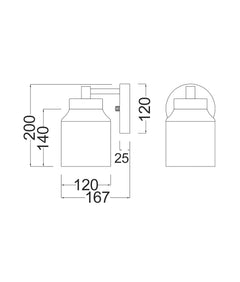 Tufo Single Wall Light