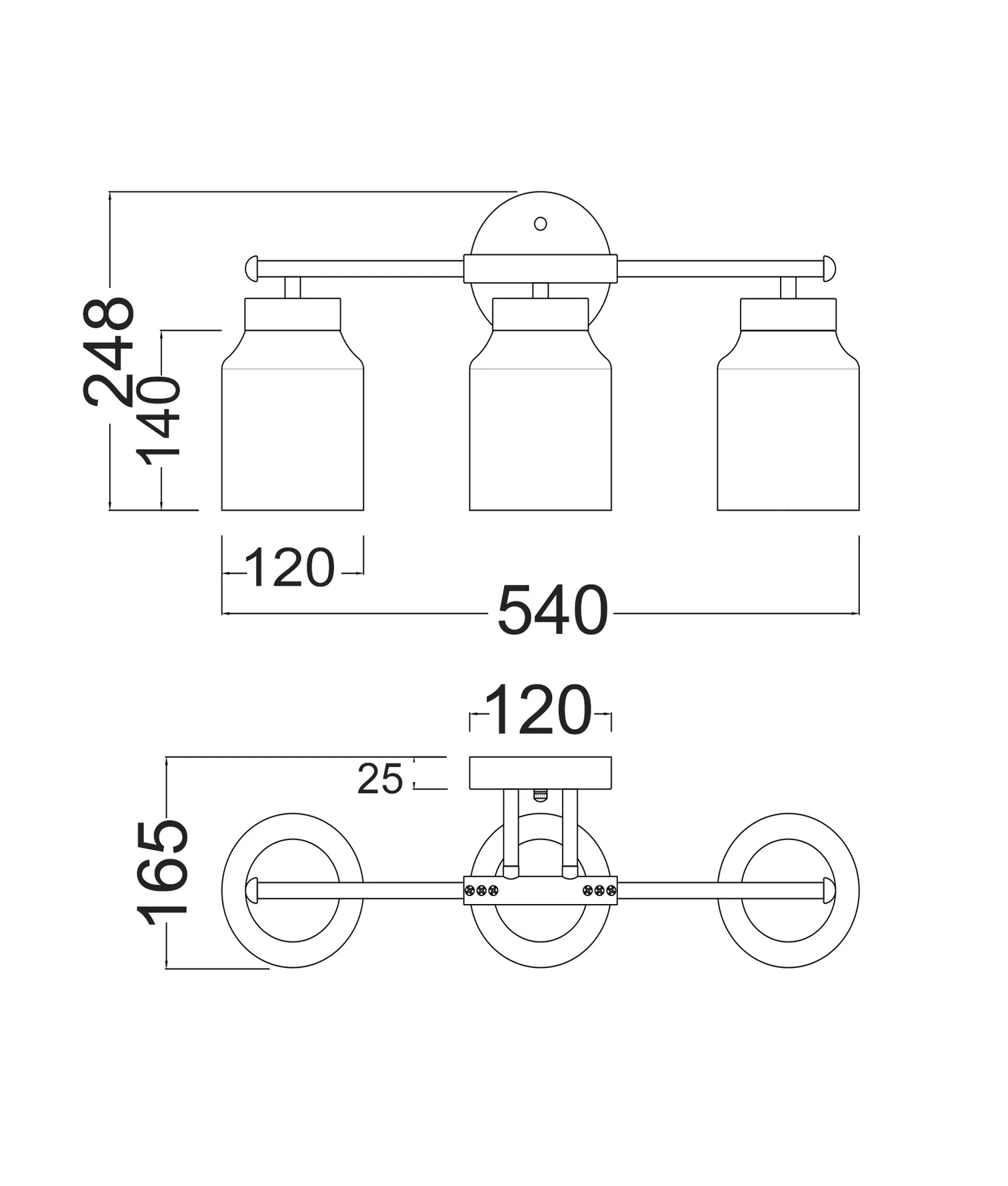 Tufo Bar Wall Light