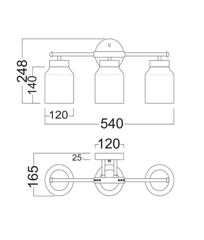 Tufo Bar Wall Light
