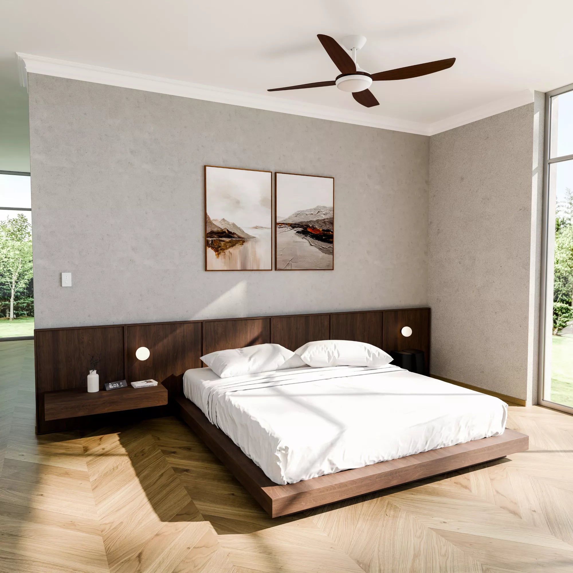 Vanga 52" Smart DC Ceiling Fan with LED Light and Remote Control
