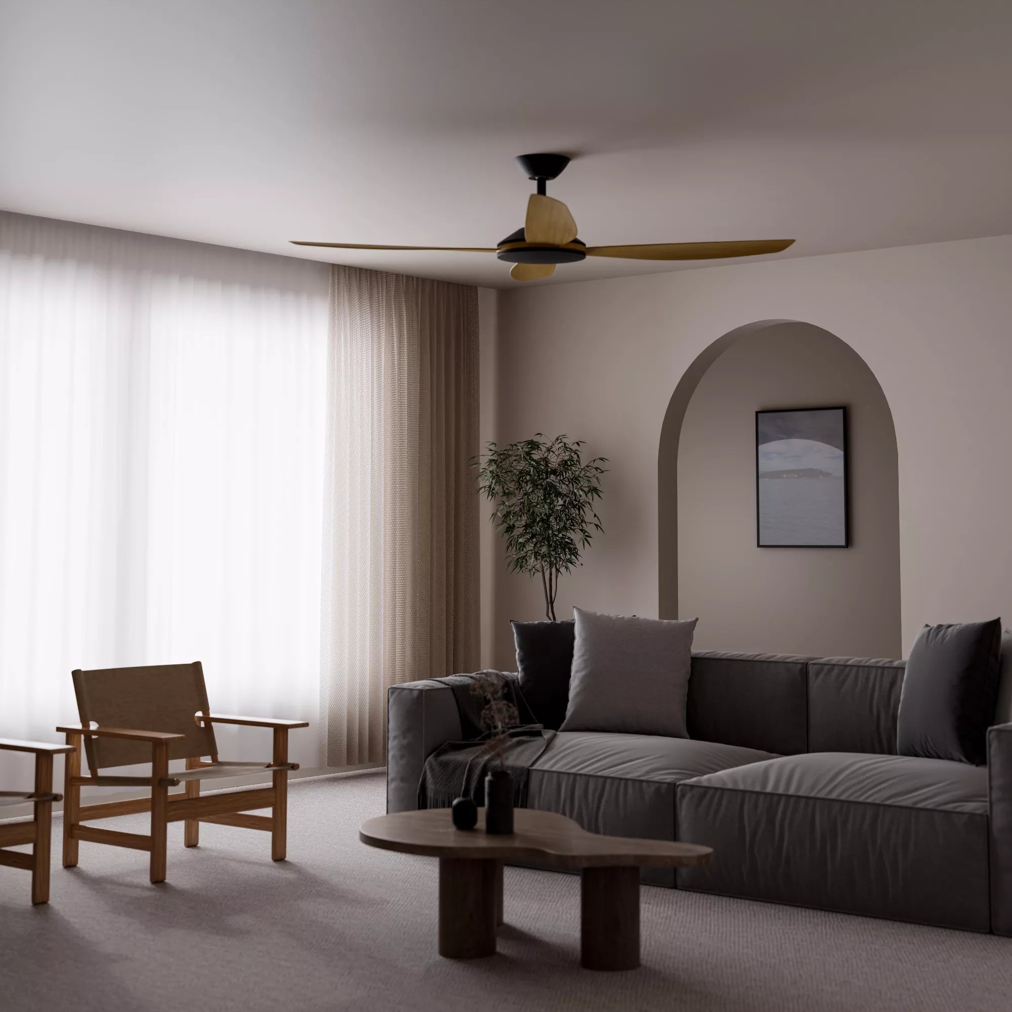 Vanga 52" Smart DC Ceiling Fan with LED Light and Remote Control