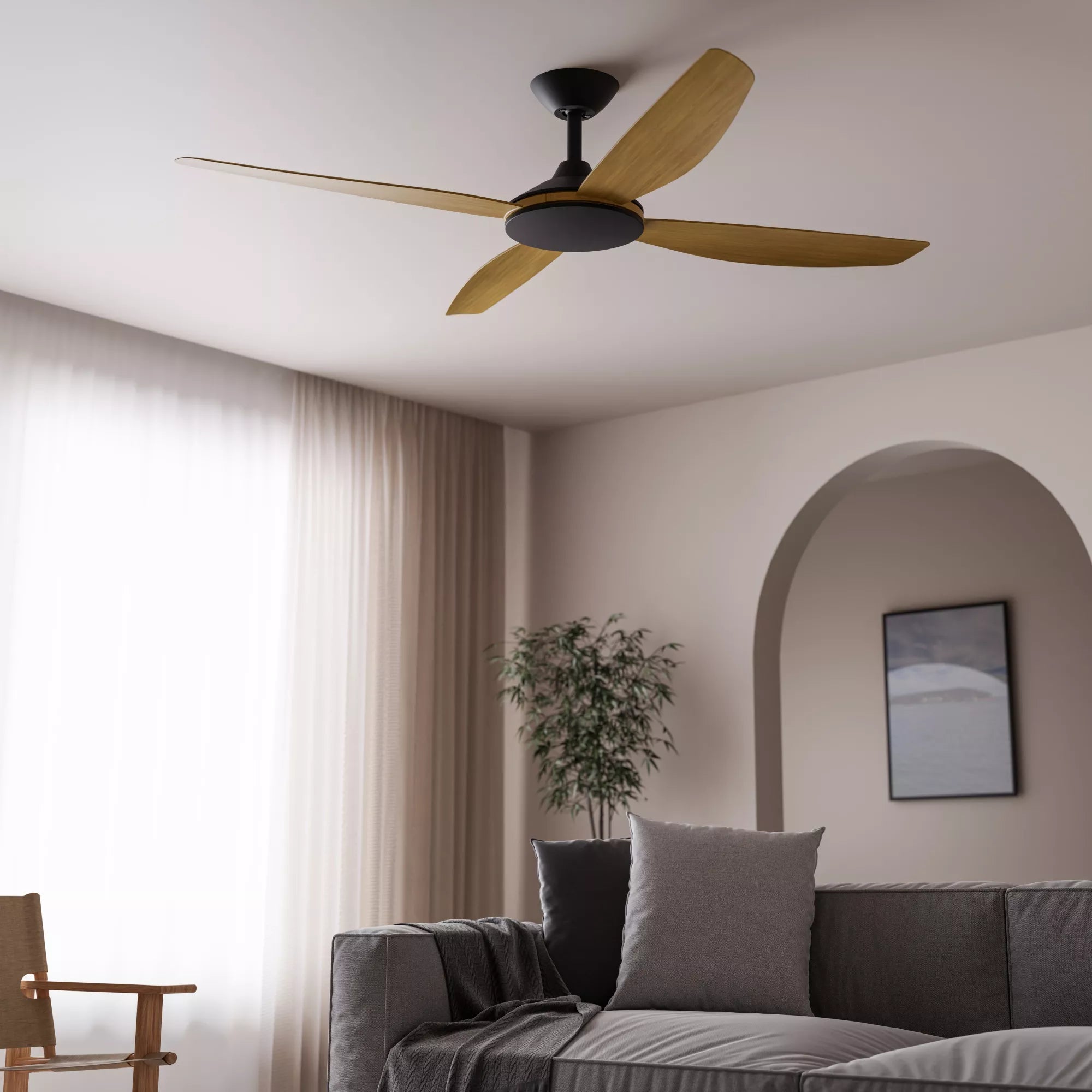 Vanga 52" Smart DC Ceiling Fan with LED Light and Remote Control