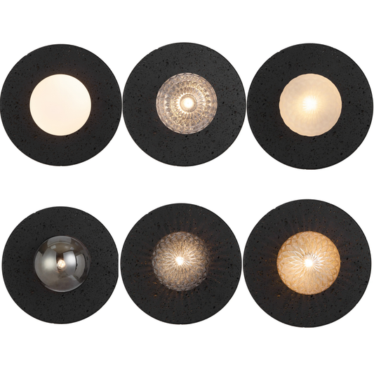Varon Black Travertine Wall Light