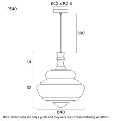 Verdun Glass Pendant