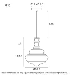 Verdun Glass Pendant