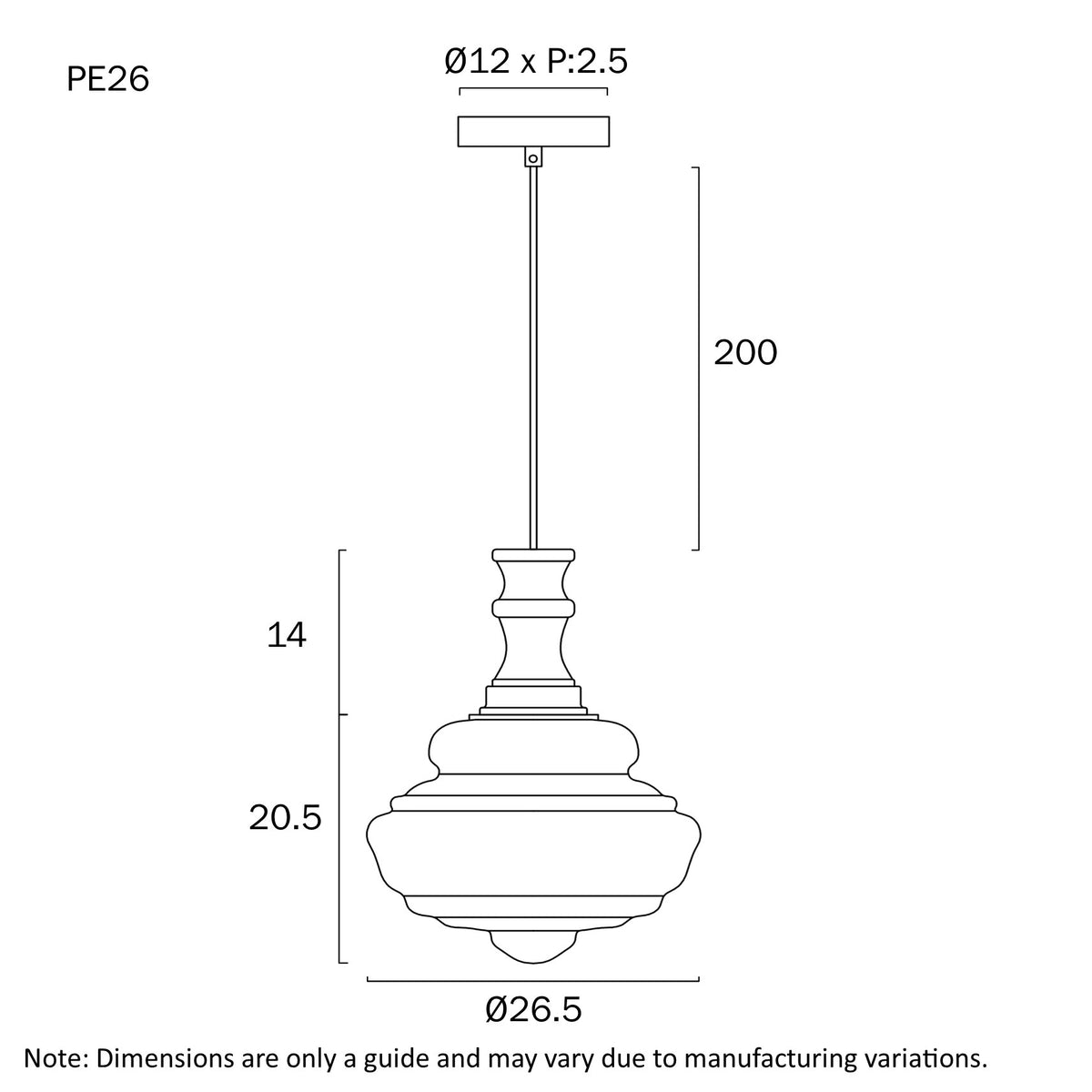 Verdun Glass Pendant