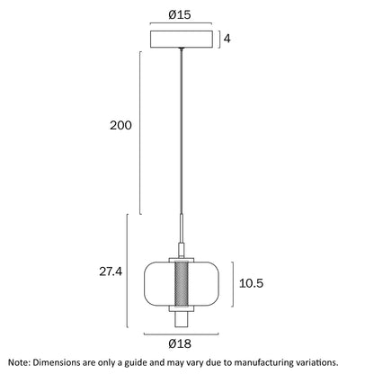 Volen 1LT LED Pendant