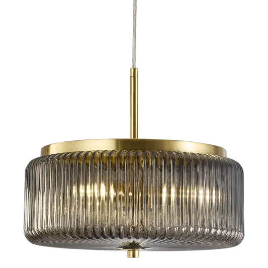 Whistler Ribbed Smoke Glass Pendant