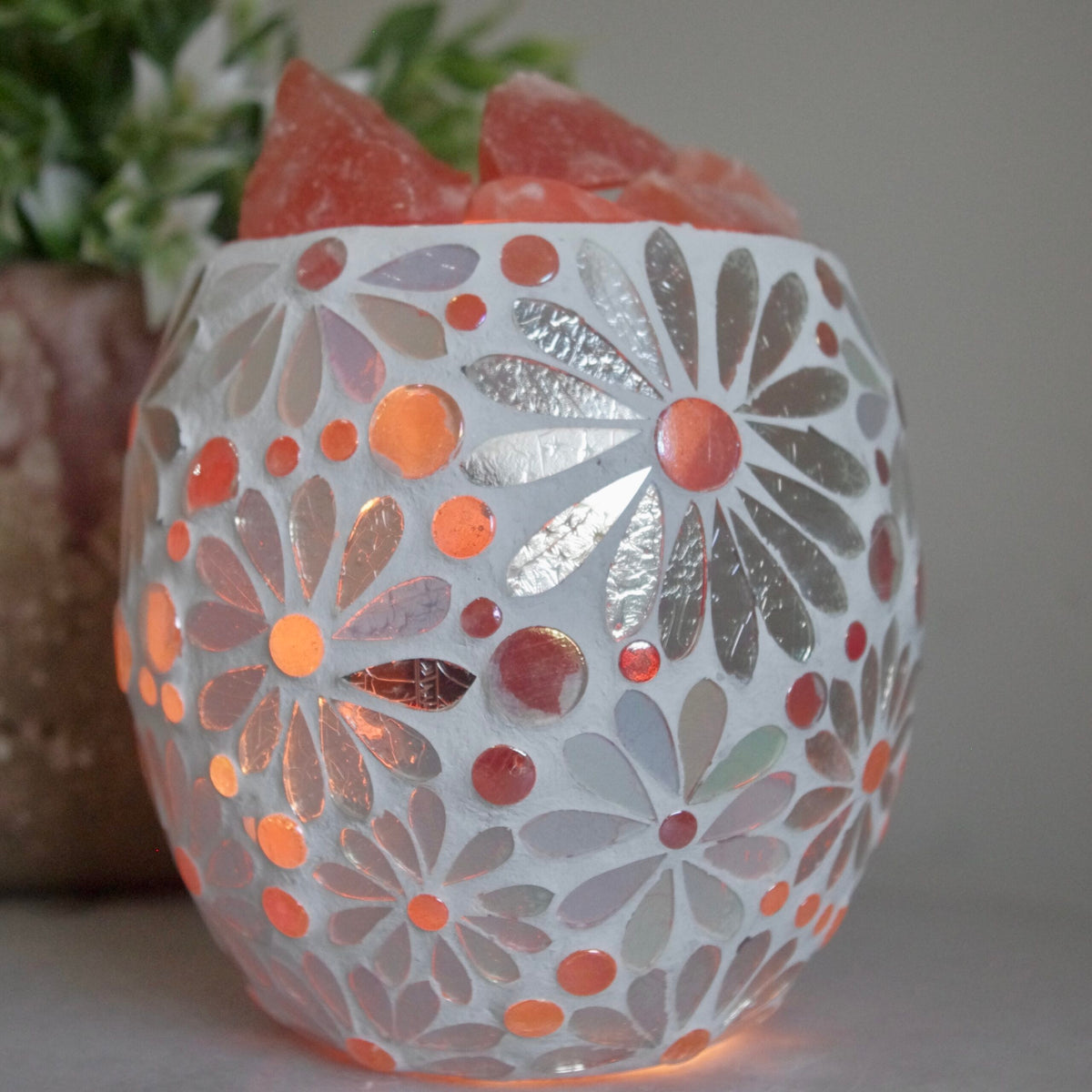 Mosaic Vase Salt Lamps